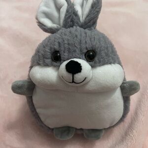 Gray and White Plush Bunny Toy